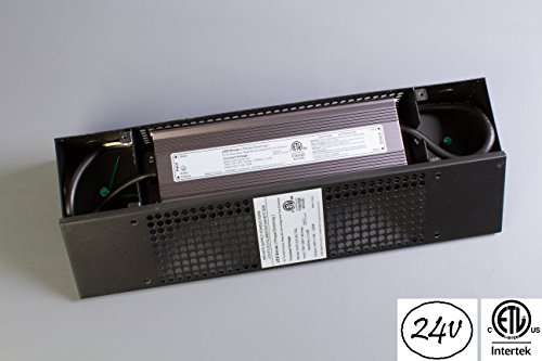 LEDUPDATES 24v Dimmable LED Light Triac Power Supply 5 Amp 120W Driver with Junction case for Standard Wall AC Dimmers ETL Listed