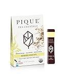 Pique Tea Organic White Peony Tea Crystals - Gut Health, Fasting, Calm - 1 Pack (14 sticks)
