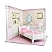 Bedroom and Kitchen Interchangeable 18 Inch Dollhouse Playscape with Bed, Table and 2 Chairs