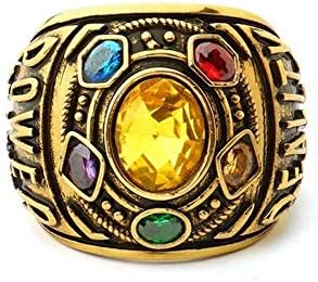 Egyptian Pharaoh Mysterious Ring Avengers The Infinity War Stones Gauntlet Ring Diamond Rhinestone Zircon Ring