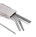 FresKaro Eco-Friendly Drinking Straws-Reusable Stainless Steel Straws, Set of 4pcs, Dishwasher safe, for 20 30 OZ Tumbler or Mason Jar (6mm, 10.5inch-2pcs, 8.5 inch-2pcs)