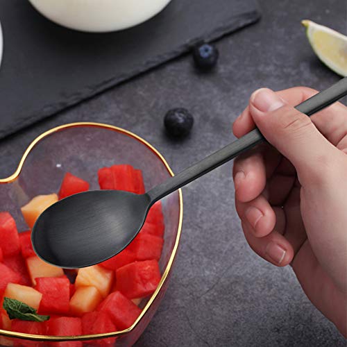 Soup Spoon,Korean Spoons, 8 Pieces Stainless Steel Asian Soup Spoon,8.5