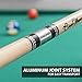 EastPoint Sports Deluxe Wood Billiard Cue - 57 Inch - Features Premium Canadian Maple Wood Material, Nylon Grip (Color May Vary)