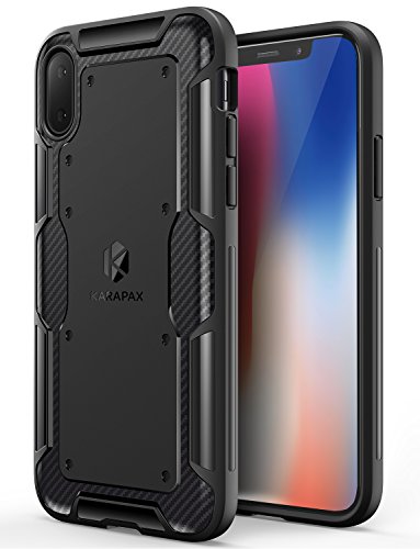 iPhone-X-Case-iPhone-10-Case-Anker-KARAPAX-Shield-Case-Soft-TPU-Cover-Support-Wireless-Charging-Thin-Slim-Fit-Anti-Scratch-With-Carbon-Texture-and-Good-Grip-for-Apple-58-In-iPhone-X-Black