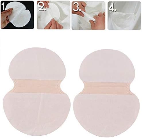 Disposable Underarm Sweat Pads Absorbing Blocks Adhesive Armpit Antiperspirant Odour Sticker Perspiration Absorbent for Dress Shirt Men Women Clothing (20pcs)