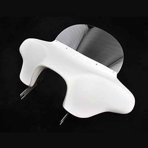 Wotefusi Motorcycle Detachable Batwing Front Head Fairing Bodywork 6x9 White Windscreen Windshield For Harley Davidson Road King 1994-1999 2000-2007 2009-2013 Unfit Police Version