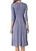 levaca Womens 3/4 Sleeve Pockets Draped Loose Swing Casual Work Midi Dress Daybreak L