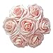 Topixdeals Artificial Flower Rose, 10pcs Real Touch Artificial Roses for DIY Bouquets Wedding Party Baby Shower Home Decor (PINK-10pcs)