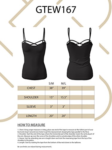 Luna Flower GTEW167 Women's Sexy Strappy Cut Out Front Cage Tank Top Ruby L-XL