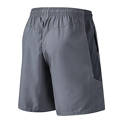 Mantimes Mannen Running Shorts 7? met rits zakken sneldrogende ademende workout atletische actieve gym shorts - Image 7