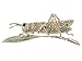Alilang Synthetic Peridot Green Rhinestone Crystal Insect Grasshopper Locust Leaf Big Pin Brooch, Gold