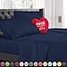 Nestl Twin Sheets Set - 3 Piece Twin Bed Sheets, Deep Pocket, Hotel Luxury, Extra Soft, Breathable and Cooling, Navy Blue Sheets for Twin Size Mattresses