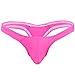 FFESHOW Men's Smooth Bikini Pouch Underwear G String Thongs (Rose)