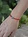 MIZZE Made for Luck The Classic Glass & Silver Evil Eye Charm Bracelet for Men and Women - Simple and Classic (RED)