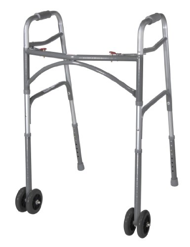 Drive Medical Heavy Duty Bariatric Walker Wheels, Silver Vein, 5"