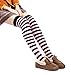 Bienvenu Colorful Rainbow Stripe Leggings Long Knit Gloves Socks Set Party Costume Accessory,Pink