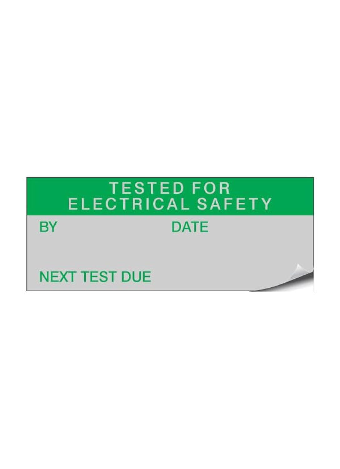 Tested for Electrical Safety - Aluminium Foil 38mm x 15mm Labels Stickers - Price per Pack of 140 Labels (P/NO. 7827349AMZ)