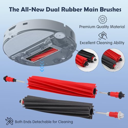 VIEWALL Zubehör für Roborock S8 MaxV Ultra Staubsauger,2 Hauptbürsten,2 HEPA-Filter,4 Mopps,4 Seite Mopps,6 Staubbeutel,4 Seitenbürsten,1 selbstreinigende Bürste,1 Bürste Ersatzteilset thumbnail 3