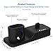 Foxnovo Apple Watch Stand, 3 in 1 Silicone Charger Dock Station for Apple Watch Series 4/3/2/1/AirPods/iPhone X/iPhone 8/8 Plus/7 Plus/6S, Ideal Decoration for Study, Hall, Bedroom, Office Desk