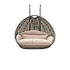 ISLAND GALE® Elegant Design Double SEAT Wicker Swing Chair DIY Suit Your OWN Hanging Convenience. (Latte/Cream) Base and… 41rXx OlYDL
