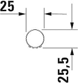 Duravit UV0640001010 Universal Shower Head Chrome EasyClean Rain Spray view 5