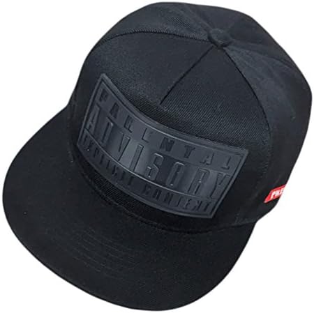 Luckmagic Unisex Snapback Hat Flat Brim Baseball Cap With Embroidery Letter Black