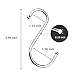 CUH 20 PCS S Shaped Hooks Heavy Duty Kitchen S Type Hanging Hooks Hangers for Home and Office