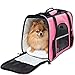 Paws & Pals Airline Approved Pet Carrier - Soft-Sided Carriers for Small Medium Cats and Dogs Air-Plane Travel On-Board Under Seat Carrying Bag with Fleece Bolster Bed for Kitten Cat Puppy Dog Taxi