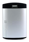 Human Creations EnergyFlux Ellipse 5200mAh Rechargeable Wrap-around Hand Warmer/USB External Battery Pack - Electronic USB Hand Warmer with Power Bank Pocket Warmer - Ideal Ch(Silver/Black)