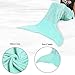 Catalonia Kids Mermaid Tail Blanket,Super Soft Plush Sleeping Snuggle Blanket for Girls,Fish Scale Pattern,Gift Idea,Blue