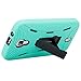 Studio 6.0 HD Case, SOGA® [Ribbed Protection Series] Armor Kickstand Case Hybrid Hard Skin Phone Cover for BLU Studio 6.0 HD D650A (NOT Compatible With BLU STUDIO 6.0 LTE) - Black/Teal