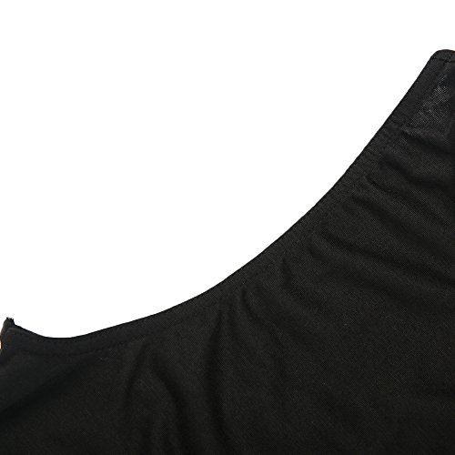 ASMAX HaoDuoYi Womens Jersey Training Sports Crop Top Backless Tank T Shirt Black