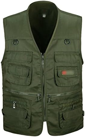 Sentao Mens Plus Size Jackets Multiple Pockets Working Vest Fishing Hunting Hiking Waistcoat