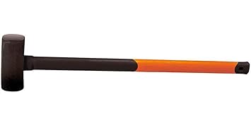 Fiskars Vorschlaghammer L, Vorschlag Hammer, Gartenhammer, Gartenzubehör, Stahl/Kunststoff, Schwarz/Orange, 77 cm, 1001619