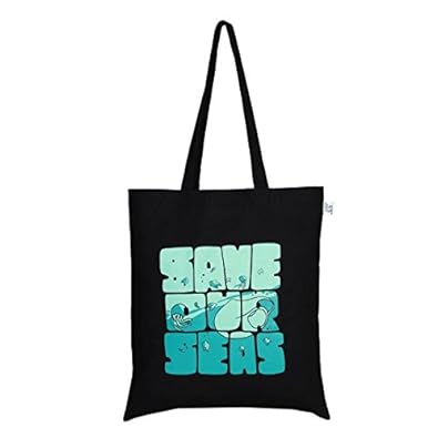 EcoRight Reusable 100% Cotton (lightweight) EcoFriendly Tote Bag PrintedSave our seas