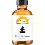 Calm the House - Large 4 ounce Best Essential Oil - Sweet Marjoram, Roman Chamomile, Ylang Ylang, Sandalwood, Vanilla, French Lavender