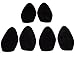 3 Pairs of Stick-on Suede Soles with Industrial-Strength Adhesive Backing, for high-Heeled Shoes. Convert Your Favorite Heels to Perfect Dance Shoes or resole Your Old Ones. [SUEDE-LA-3pk-black-r01]