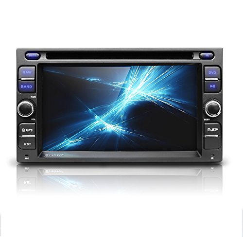 Corehan 6.2 Inch Touch Screen Android 5.1 Double Din Head Unit Gps Navigation System Car Stereo Audio Radio Video Player Build in Bluetooth Wifi FM AM Steering Wheel Control