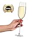 The Excelsior by DUX - Handmade, 100% Lead-Free, Crystal Champagne Flutes, Set of 2 Glasses, Elegant Gift Box