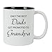CustomGiftsNow Only the Best Dads/Moms Get Promoted to Grandpa/Grandma White 11-Ounce Ceramic Coffee Mug Set, (Black,Pink)