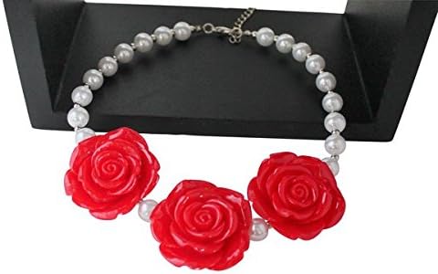 Rose Chunky Bead Necklace