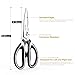 Kitchen Scissors Heavy Duty, KAIKING Come Apart Multifunctional Shears Stainless Steel, Professional Ultra Sharp for Kitchen Poultry, Meat, Fish, Herbs, Vegetables, BBQ (Black & White)