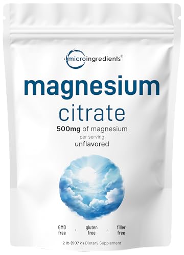 Pure Magnesium Powder, 2lbs | Magnesium Citrate Powder | Unflavored | Relaxation and Nutrient Utilization | Easily Absorbed | Non-GMO, Vegan