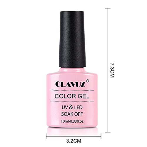 Gel Nail Polish,CLAVUZ 6PCS Glow In the Dark Gel Nail Lacquer Set Soak Off UV Led Manicure Luminous Nail DIY Art Decoration Kit 10ML