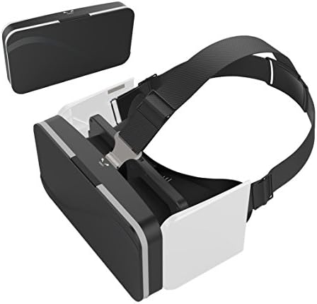 Virtual Reality Glasses Foldable VR Headset for iPhone and Android Phones 3D Virtual Reality Glasses Box for 3D Movies Video Games, Compatible with Cellphones from 4.7-6 Size