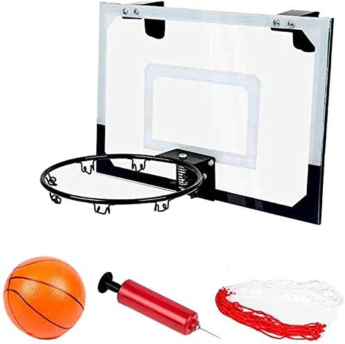 バスケットボールスタンド ボールを持つ中学生バスケットボールボックス 屋内 高さ調節可能なバスケットボールスタンド 屋外用ウォールマウント バスケットボールドアフープ 45センチメートル透明バックボード まとめ買い特価