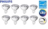 8 Pack Philips LED MR16 Dimmable Flood & Landscape Light Bulb: 450-Lumens 3000K 6.4-Watt (35-Watt Equivalent) GU5.3 Bi-Pin Base Bright White Light