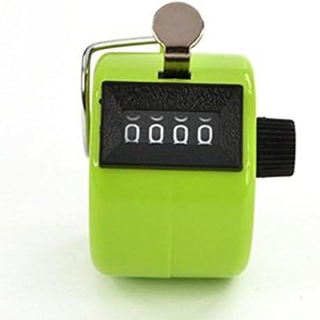 Handheld Tally Counter 4 Digit Display for Laps Sports Events Golf Coach Training Cliker, Green
