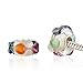 Vine Flower Glass Charm - 925 Sterling Silver Core - Fits European Bracelet