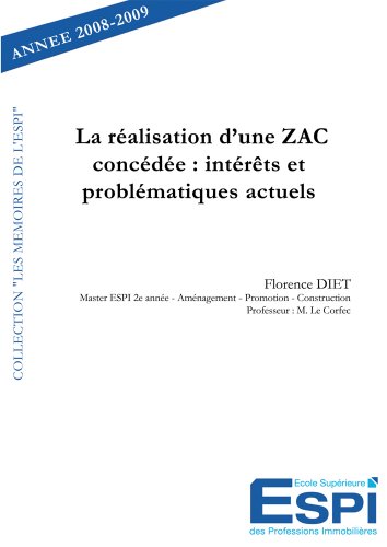 La  réalisation d'une ZAC concédée